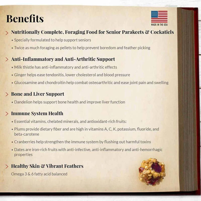 Lafeber Senior Bird Nutri - Berries for Parakeet & Cockatiel, 10 oz bag - LF416 - 4