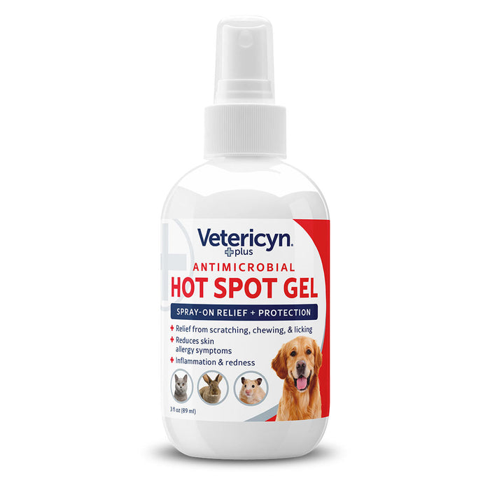 Gel antimicrobiano para puntos calientes Vetericyn Plus, 3 oz