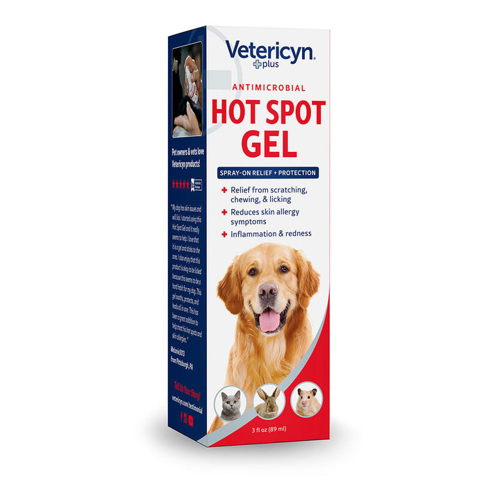 Gel antimicrobiano para puntos calientes Vetericyn Plus, 3 oz