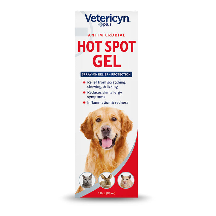 Gel antimicrobiano para puntos calientes Vetericyn Plus, 3 oz