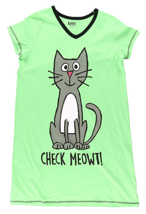 Check Meowt Nightshirt - Small/Medium  