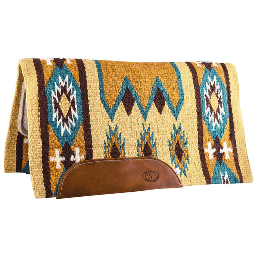 Laredo Wool Pad with Wool Felt Bottom, 34" x 36" - 121L2 - Tan/Brown - 1