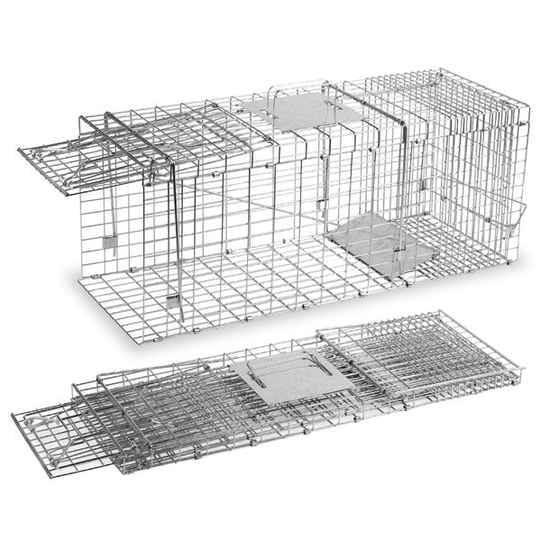 Large Foldable Live Animal Cage Trap – Humane Cat & Wildlife Trap - GAUF5 - 1