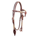 Latigo and Rawhide Futurity Leather Headstall - BUFVW - Latigo - Horse - 1