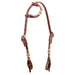 Latigo and Rawhide One Ear Leather Headstall - BUFVV - Latigo - Horse - 1