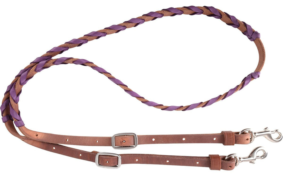 Latigo Leather Laced 5/8' Barrel Reins - Jeffers - Horse Supplies > Horse Tack > Reins