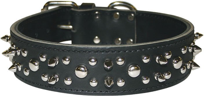 Latigo Spike & Stud Collar, 21' - Jeffers - Dog Supplies > Dog Apparel > Dog Collars, Harnesses, & Leashes