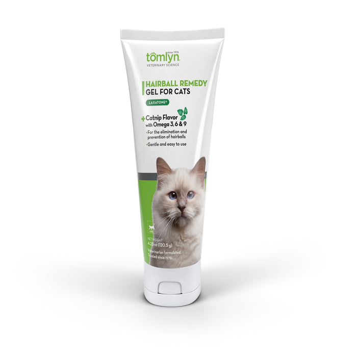 Laxatone Hairball Remedy Gel for Cats - T6L9 - 4.25 oz - Catnip - 10