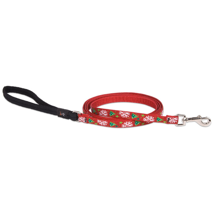 Lupine 1/2"W Christmas Cheer Dog Collar - 6' Christmas Cheer Dog Lead, 1/2" W  