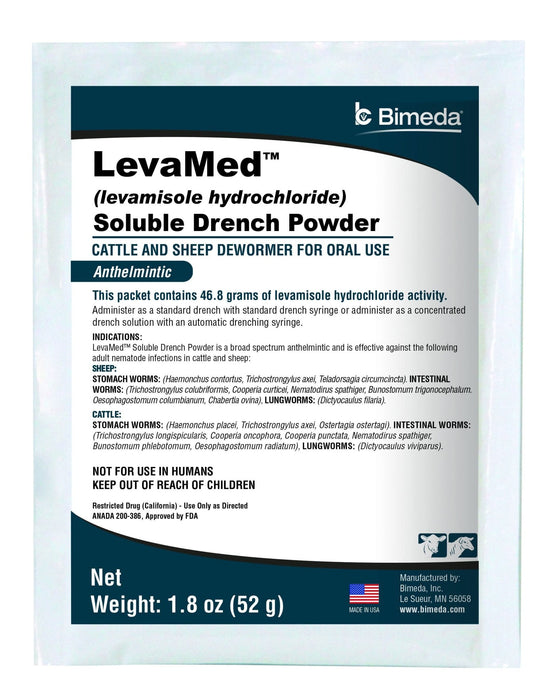 LevaMed Soluble Drench Powder Dewormer, 52 gram - Jeffers - Animal Health & Wellness > Medicine