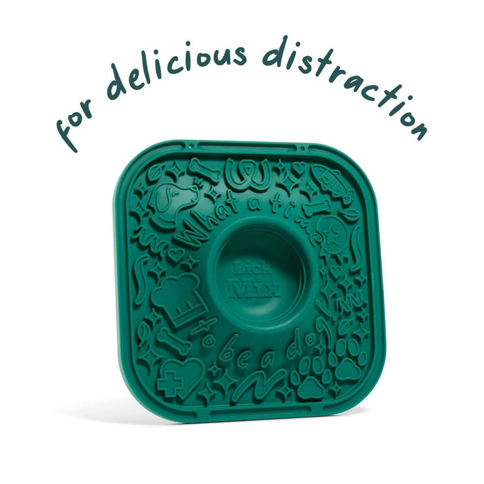 LickMat Slow Feeder Puzzle Mat for Dogs – Interactive, Non - Slip, BPA - Free Enrichment & Anxiety Relief - WO2BN - Green - 1 ct - 3