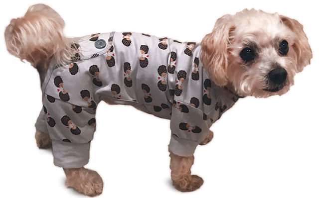Light Gray Hedgehog Dog Pajamas - RR3DH - XXSmall - 1