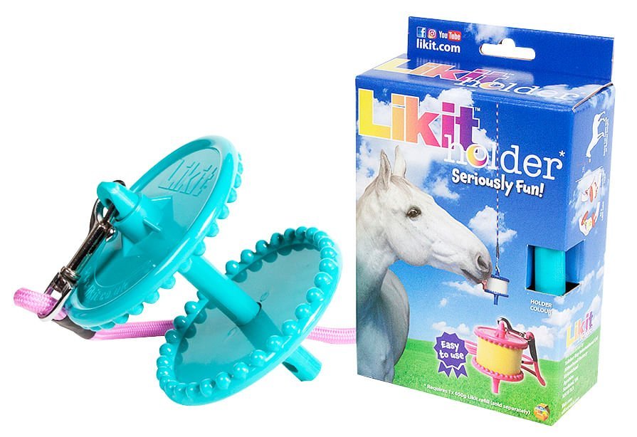 Likit Hanging Horse Lick Treat Holder - RJMBP - Aqua - 4