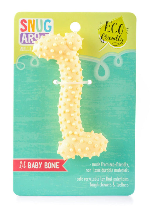 Lil Baby Bone – Puppy Teether Chew Toy, 4.25" - SZ125 - Yellow - 4.25"L - 1