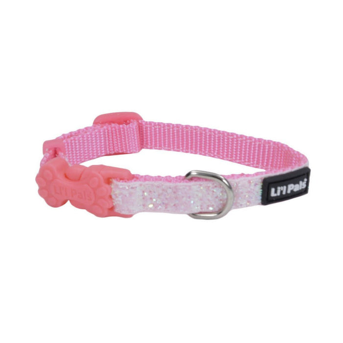 Li'l Pals Adjustable Dog Collar with Glitter Overlay - Jeffers - Dog Supplies > Dog Apparel > Dog Collars, Harnesses, & Leashes