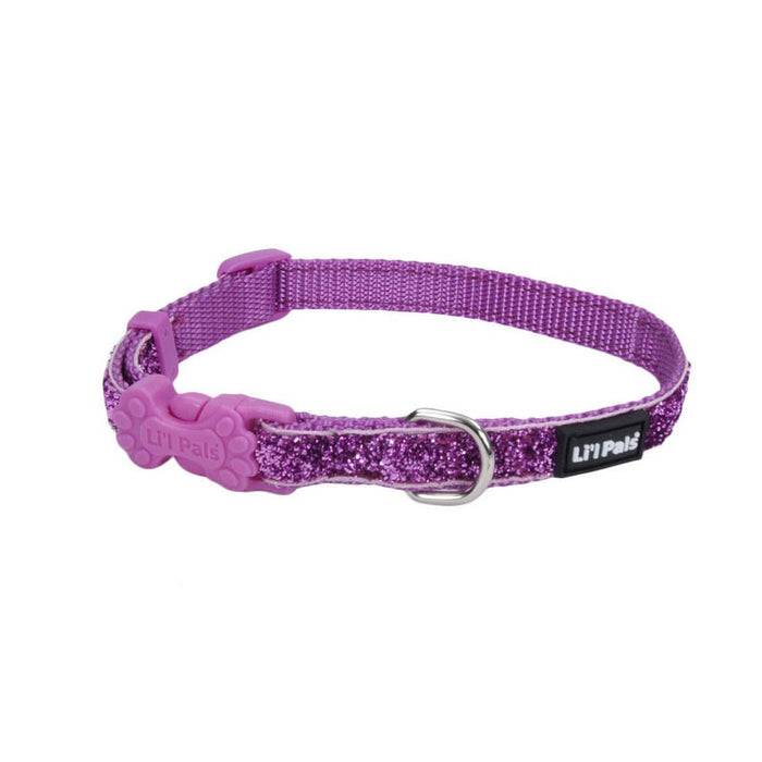 Li'l Pals Adjustable Dog Collar with Glitter Overlay - Jeffers - Dog Supplies > Dog Apparel > Dog Collars, Harnesses, & Leashes