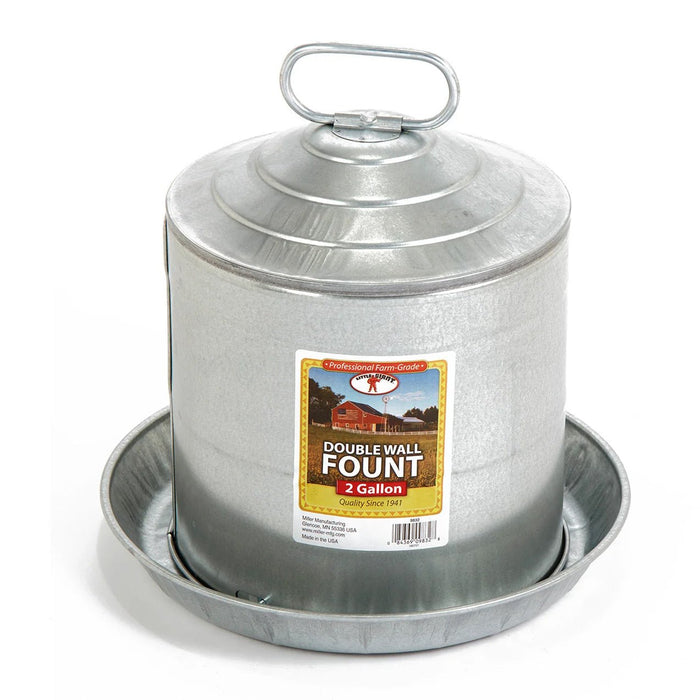 Little Giant Double Wall Fountain Poultry & Chicken Waterer - BEFA - 2 gallons - 3
