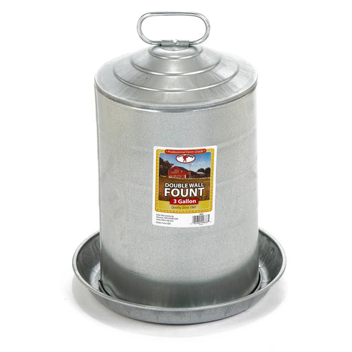 Little Giant Double Wall Fountain Poultry & Chicken Waterer - BEFB - 3 gallons - 4