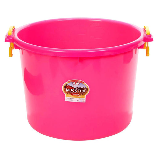 Little Giant Muck Tub – 40 & 70 Quart Heavy Duty Muck Bucket with Plastic Handles - M31CA - 70 qt - Pink - 1