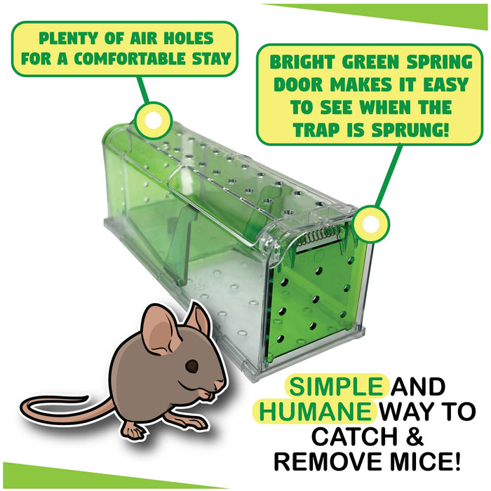 Live Catch & Release Mouse Traps, 2-Pack - B2F2 - 2 - 2