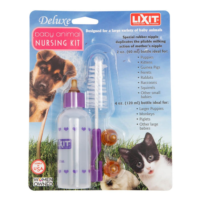 Lixit Bottle Nursing Kit, Baby Animal  - 2 oz - Jeffers - Animal Health & Wellness > Nursing Supplies