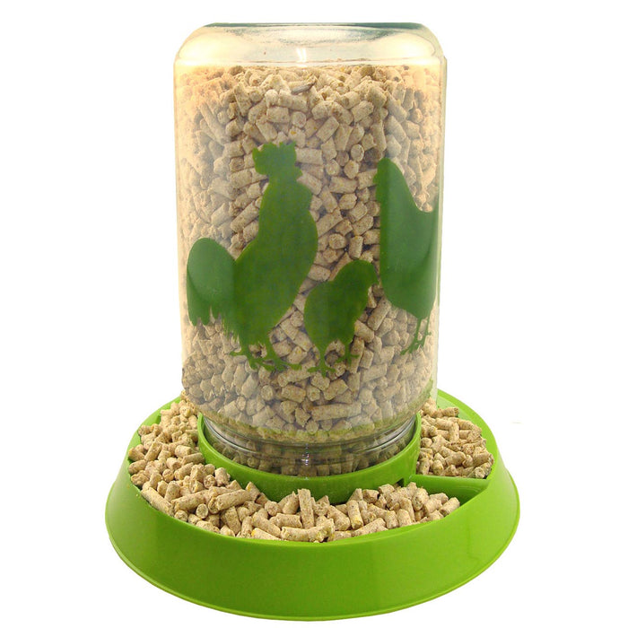 Lixit Chicken Waterer/Feeder with Reversible Base - L8L5 - 1 Gallon - 9