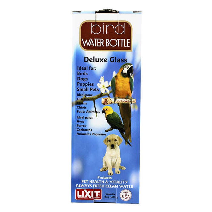 Lixit Glass Water Bottle, 16 oz with Tube - Jeffers - Animal & Pet Supplies > Pet Bowls, Feeders & Waterers