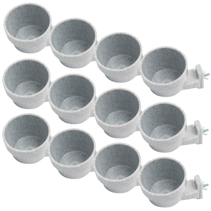 Lixit Quick Lock Crock Removable Food & Water Bowl for Cages, Kennels, & Crates - L8Q1-12-KIT - 10 oz - 12 - 7