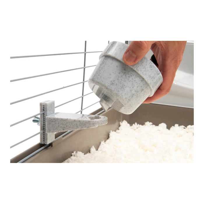 Lixit Quick Lock Crock Removable Food & Water Bowl for Cages, Kennels, & Crates - L8Q1 - 10 oz - 4