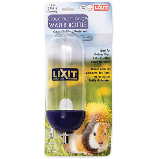 Lixit Wide Mouth Aquarium Cage Water Bottle, AC - 10, 10 oz - Jeffers - Animal & Pet Supplies > Pet Bowls, Feeders & Waterers