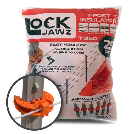 Lock Jawz T - Post Insulator - Jeffers - Farm & Ranch Supplies > Fencing & Barriers