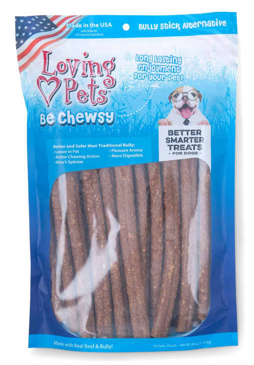 Loving Pets Be Chewsy, Bully Stick Alternative - ZOT8 - 10" - 20 pack - 7