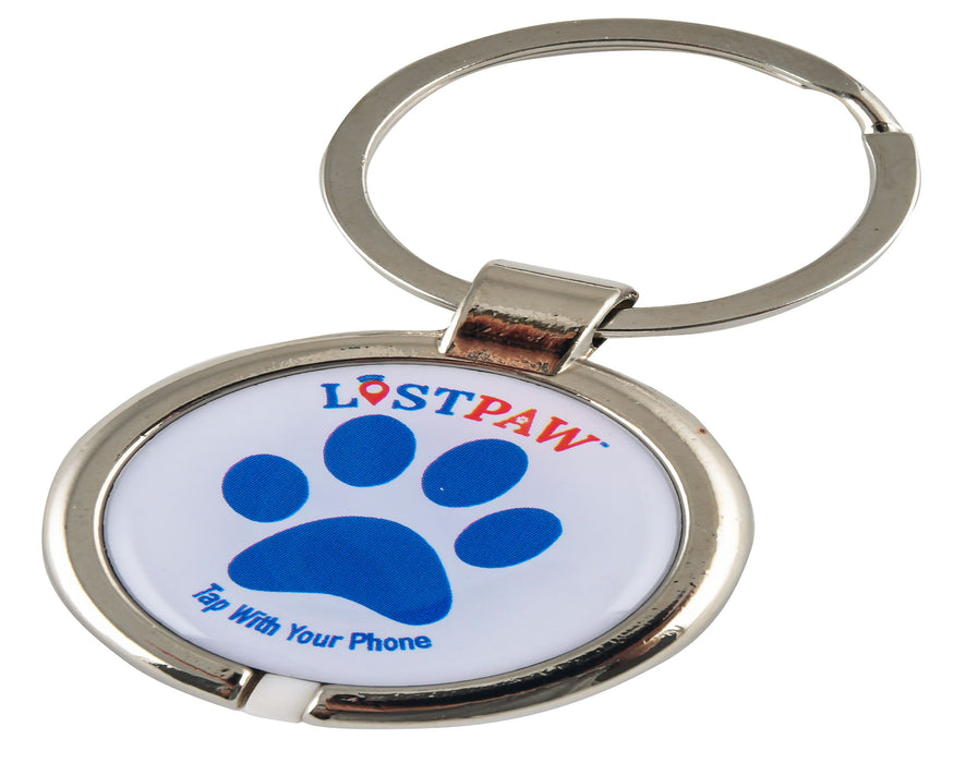 Lost Paw NFC Pet Parent Keychain, Red, White & Blue -   