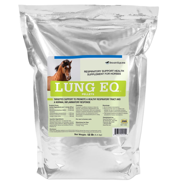 Lung EQ, Respiratory Support Supplement for Horses, Pellets - SMAAG - 12 lb Bag - 1