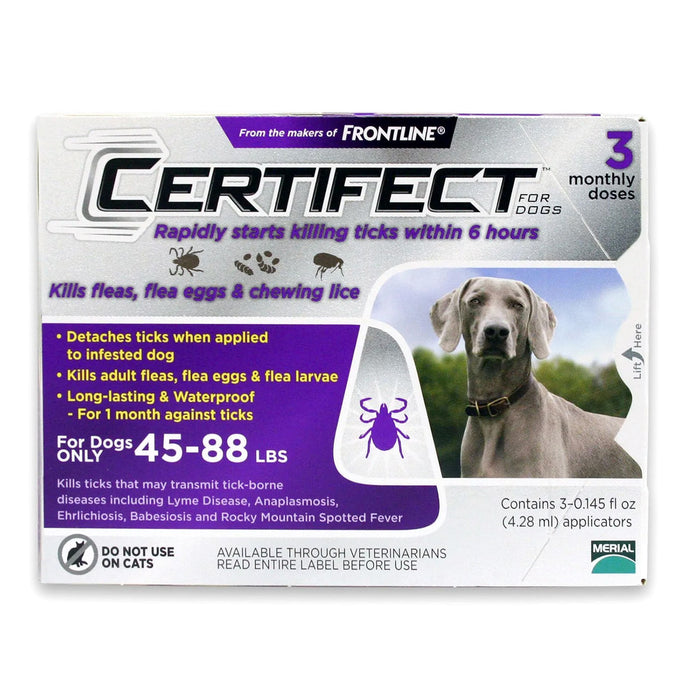 Certifect Flea & Tick for dogs, single - 45-88lbs  