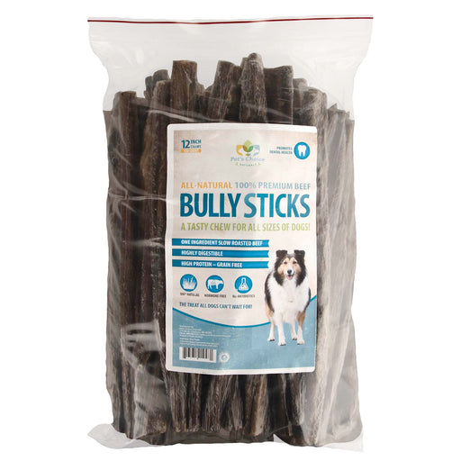 12" Premium Bully Stick, 100 pack -   