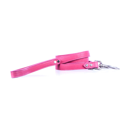 Luxe Leather Lead 1/2" x 4' - Flamingo  