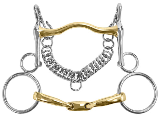 M Toulouse Short Shank Curb & Bradoon Set - Jeffers - Horse Supplies > Horse Tack > Bridle Bits