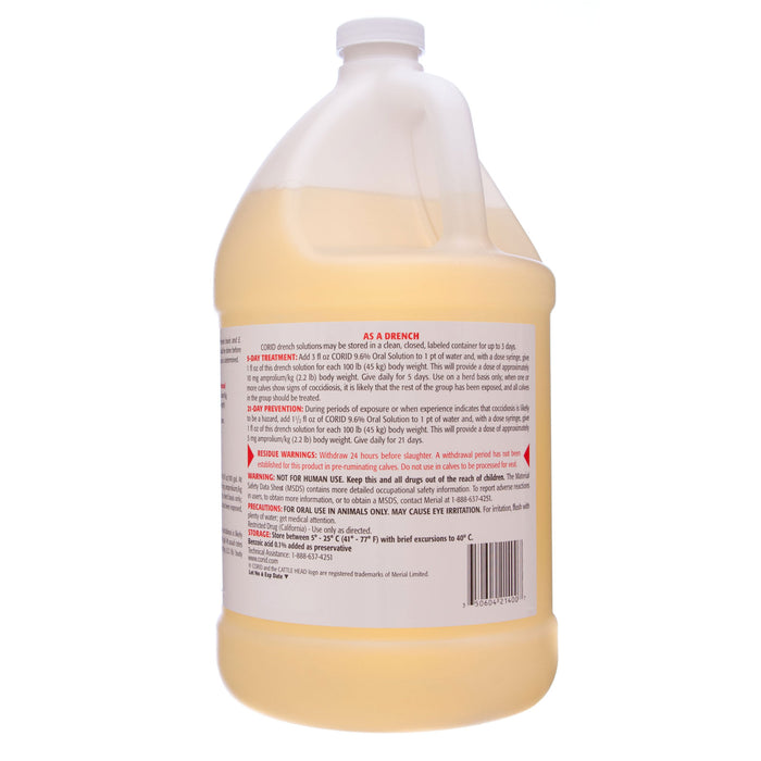 Corid Solution (Amprolium 9.6%) - Corid Solution, gallon  