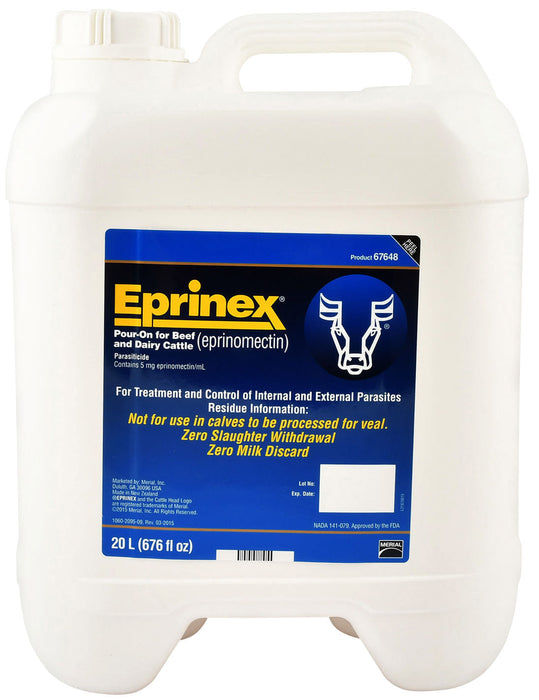 Eprinex Pour-On Cattle Wormer - Ivomec Eprinex, 20 L  