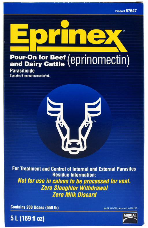 Eprinex Pour-On Cattle Wormer - Eprinex Pour On for Beef & Dairy Cattle, 5L  