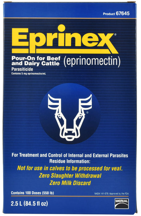 Eprinex Pour-On Cattle Wormer - Eprinex Pour On for Beef & Dairy Cattle, 2.5L  