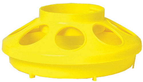 Little Giant Plastic Chicken Feeder Base - Yellow  