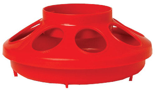 Little Giant Plastic Chicken Feeder Base - Red  