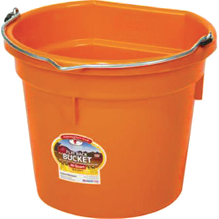 Little Giant Flatback Bucket, 5 Gallon - Orange  