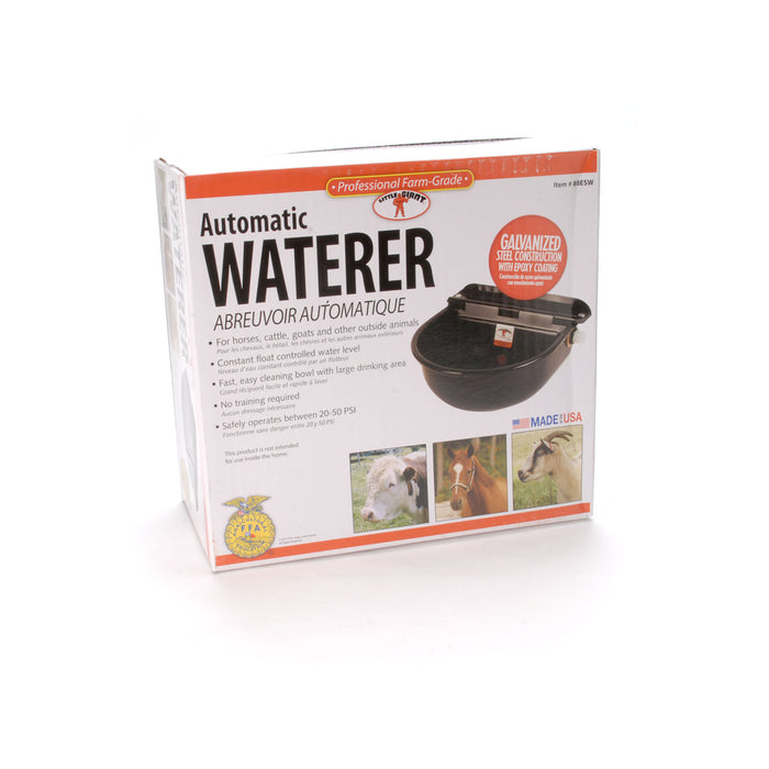 Galvanized Steel Automatic Waterers (& Replacement Parts) - Black Coated Automatic Waterer, 2 Quarts  