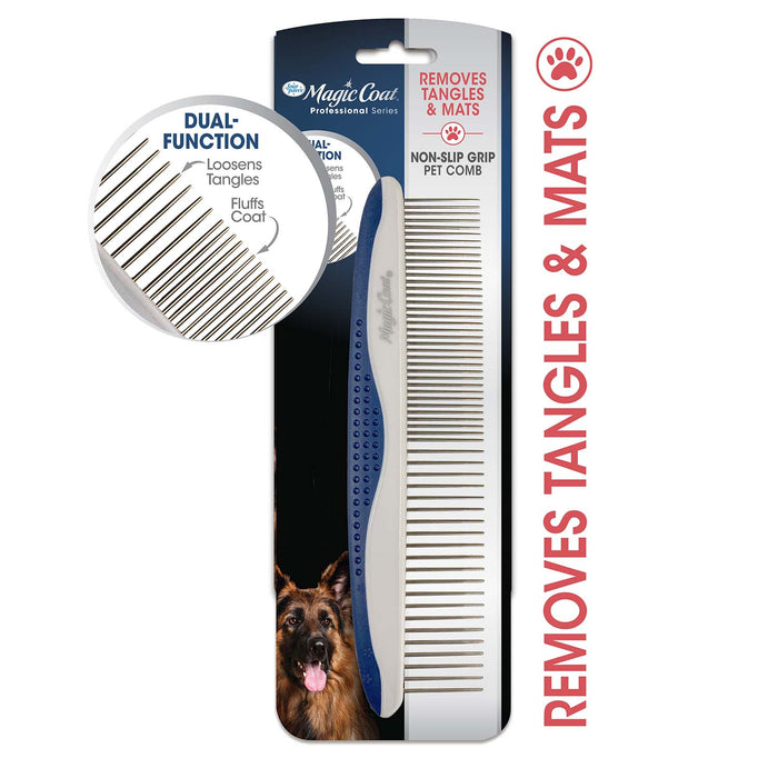 Magic Coat Professional Series Non - Slip Grip Pet Comb - Jeffers - Animal & Pet Supplies > Pet Grooming > Pet Combs & Brushes