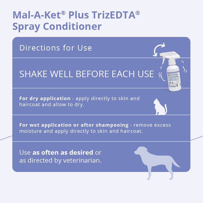 Mal - A - Ket Plus TrizEDTA Dog & Cat Spray Conditioner, 8 oz - 013DP-03088 - Bottle - 5