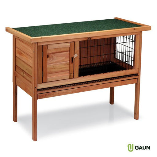 Malta Wooden Rabbit Hutch with Raised Design, Waterproof Folding Roof, Outdoor Bunny House - GAUEE - Malta - 1