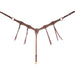 Martin Saddlery 1.5" Leather Breast Collar with Rosette Strings - CR1WK - Chocolate Brown - Horse - 1